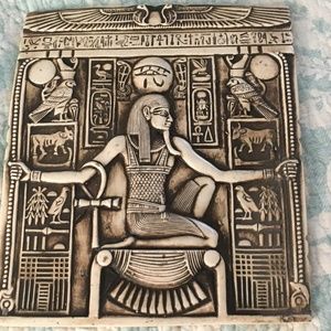 Handmade Baked Porcelain Egyptian Hieroglyph Art